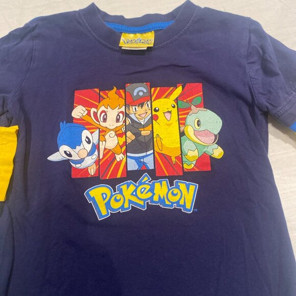 Pokemon Boys Size 6/6X Blue Long Sleeve Graphic T-Shirt - Picture 2 of 5